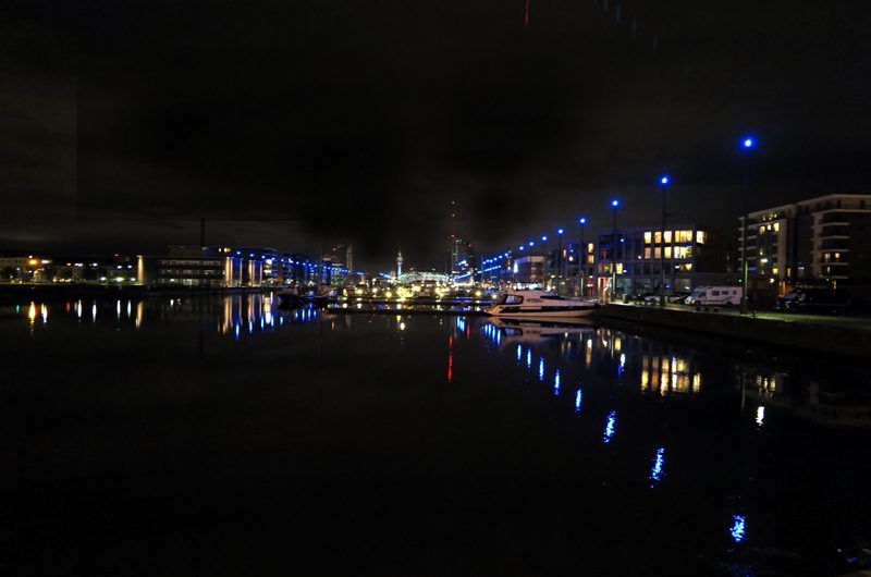 Beautiful Bremerhaven by night.