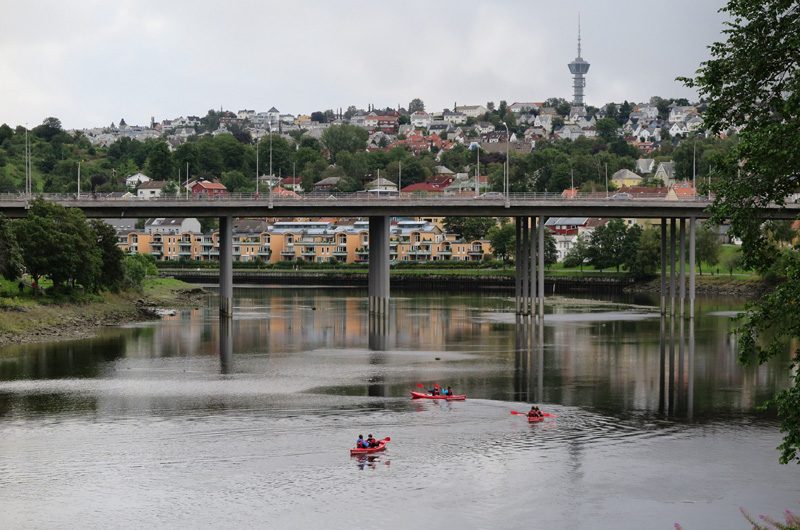 Urban Kayaking in Trondheim.